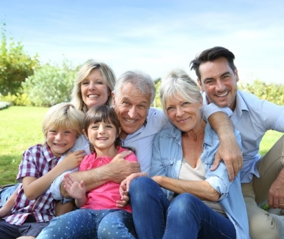 smiling family in Worcester